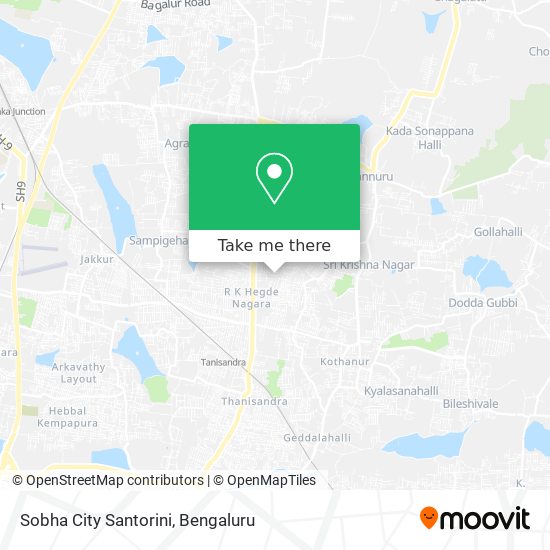 Sobha City Santorini map