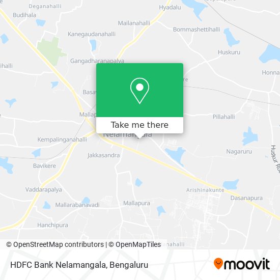HDFC Bank Nelamangala map