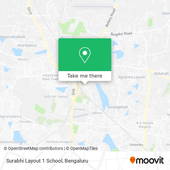 Surabhi Layout 1 School map