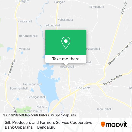 Silk Producers and Farmers Service Cooperative Bank-Upparahalli map