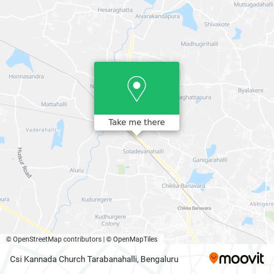 Csi Kannada Church Tarabanahalli map