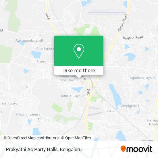 Prakyathi Ac Party Halls map
