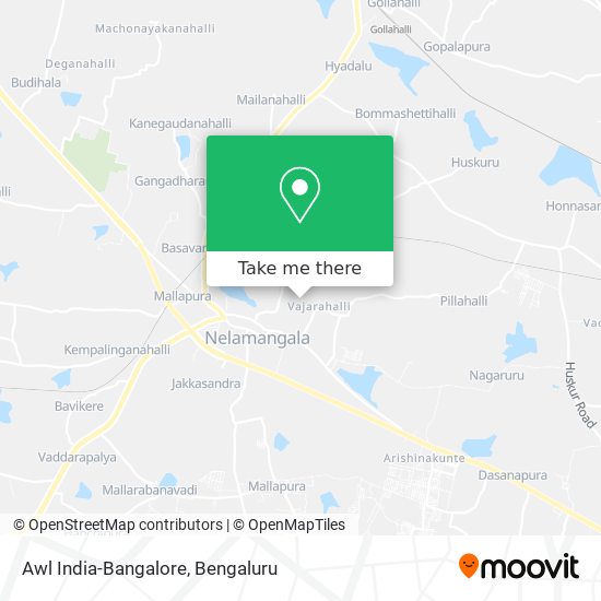 Awl India-Bangalore map