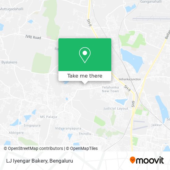 LJ Iyengar Bakery map