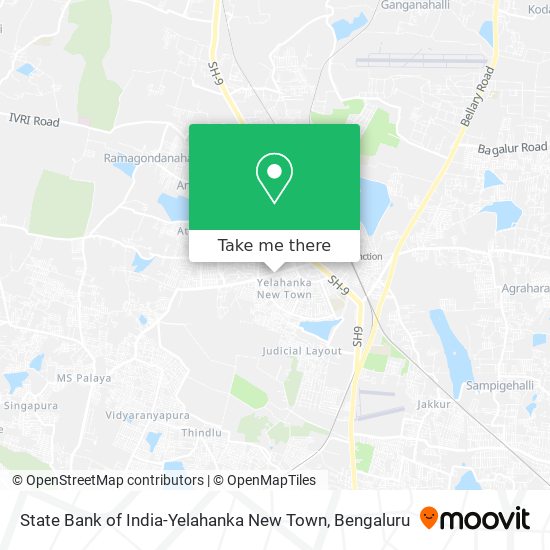 State Bank of India-Yelahanka New Town map