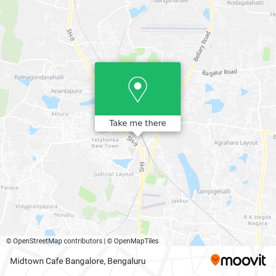 Midtown Cafe Bangalore map