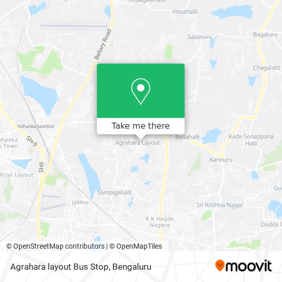 Agrahara layout Bus Stop map