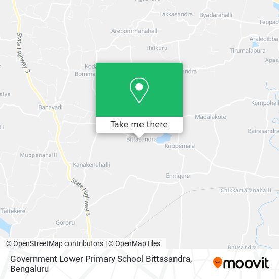 Government Lower Primary School Bittasandra map