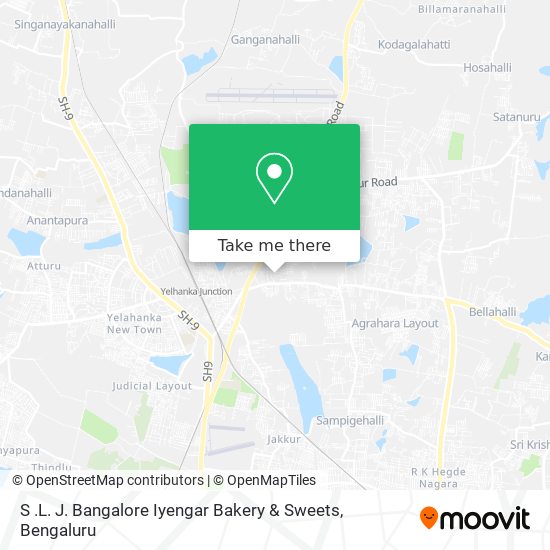 S .L. J. Bangalore Iyengar Bakery & Sweets map