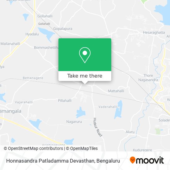 Honnasandra Patladamma Devasthan map