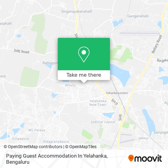 Paying Guest Accommodation In Yelahanka map