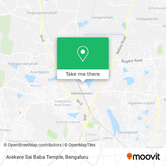 Arekere Sai Baba Temple map