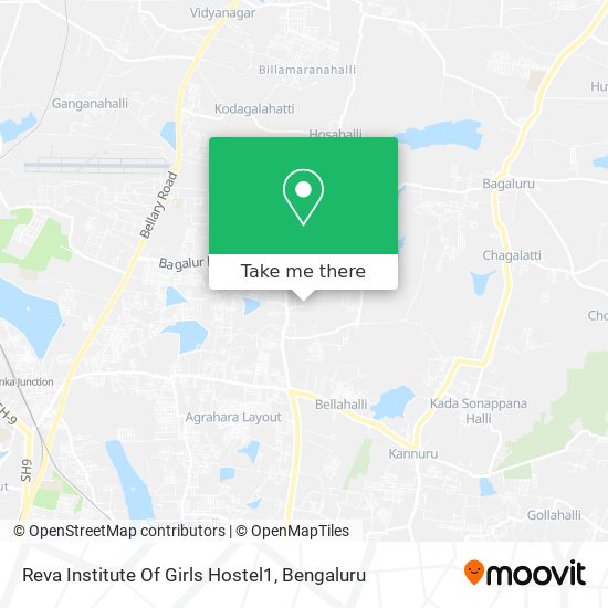 Reva Institute Of Girls Hostel1 map