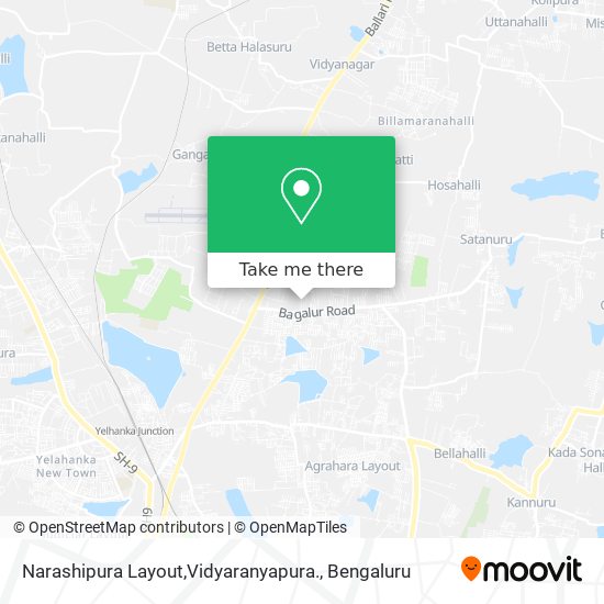 Narashipura Layout,Vidyaranyapura. map