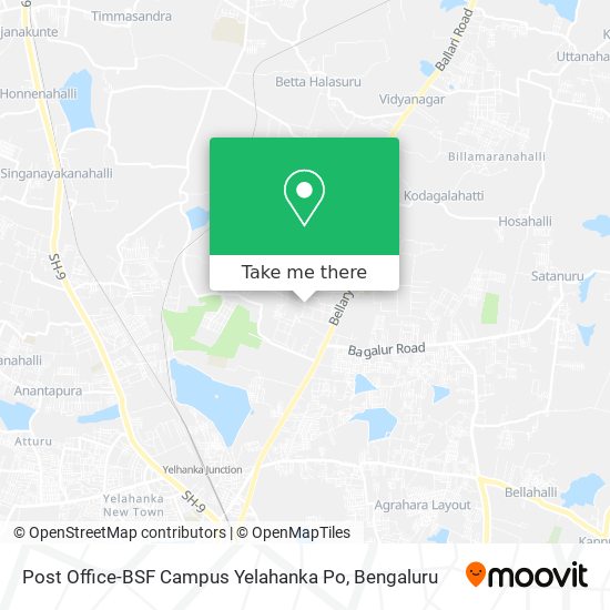Post Office-BSF Campus Yelahanka Po map
