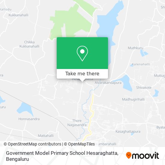 Government Model Primary School Hesaraghatta map