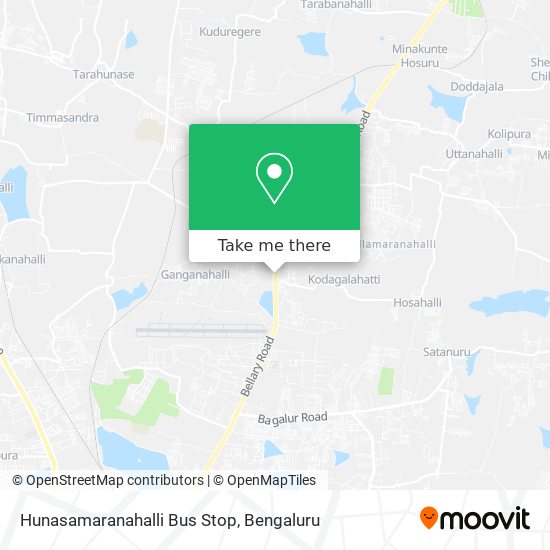 Hunasamaranahalli Bus Stop map