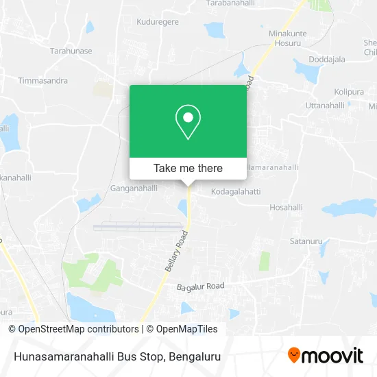 Hunasamaranahalli Bus Stop map