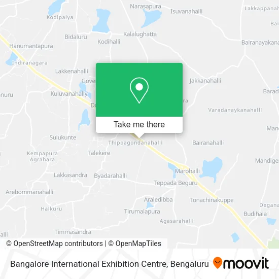 Bangalore International Exhibition Centre map