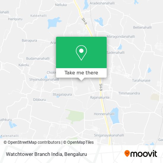 Watchtower Branch India map