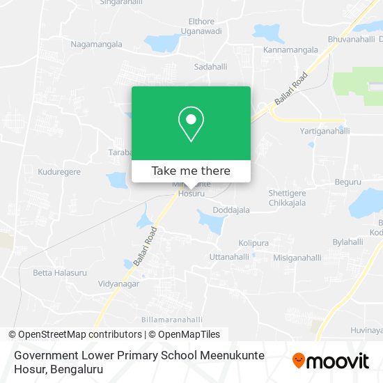 Government Lower Primary School Meenukunte Hosur map