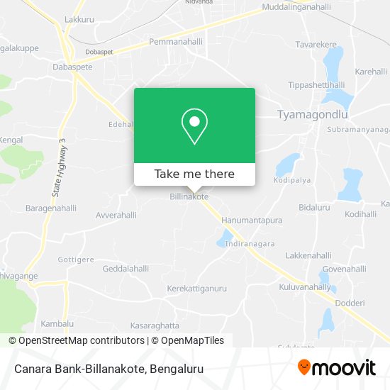 Canara Bank-Billanakote map