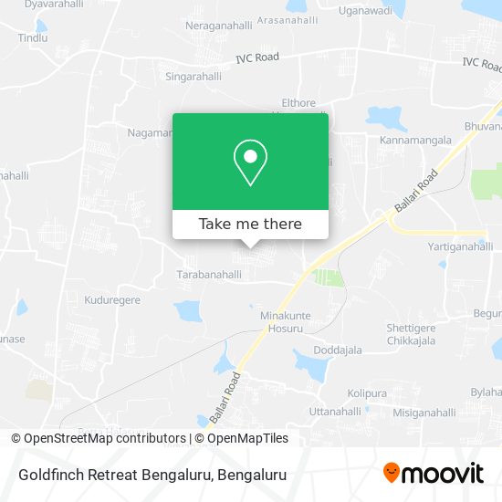 Goldfinch Retreat Bengaluru map