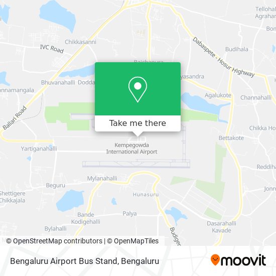 Bengaluru Airport Bus Stand map