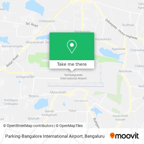 Parking-Bangalore International Airport map