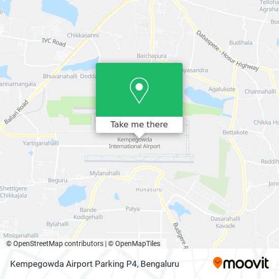 Kempegowda Airport Parking P4 map