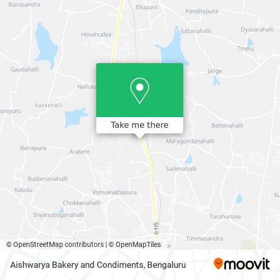 Aishwarya Bakery and Condiments map