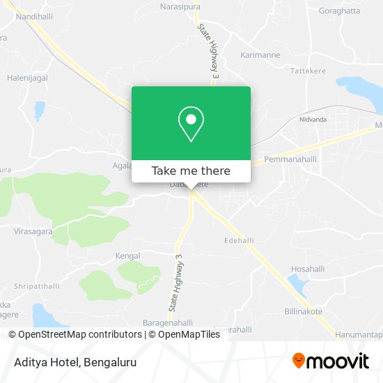 Aditya Hotel map