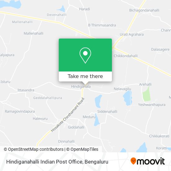 Hindiganahalli Indian Post Office map