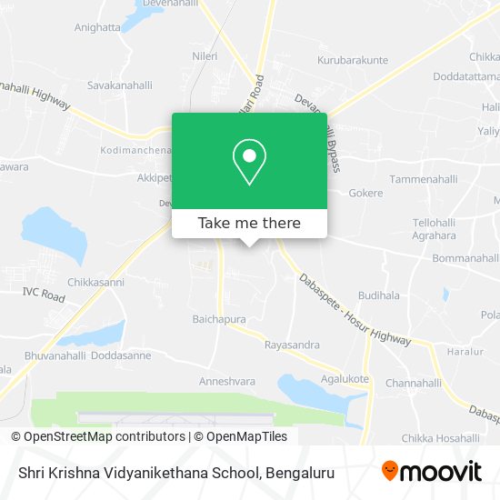 Shri Krishna Vidyanikethana School map