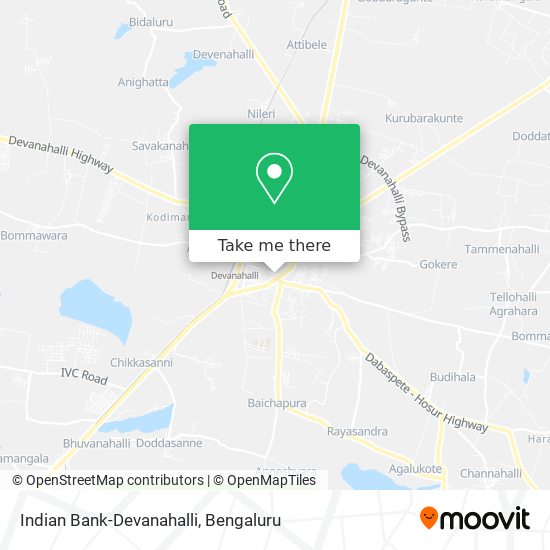 Indian Bank-Devanahalli map