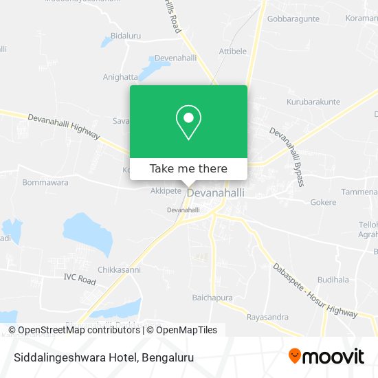 Siddalingeshwara Hotel map