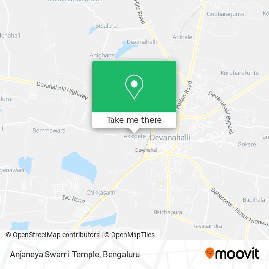 Anjaneya Swami Temple map