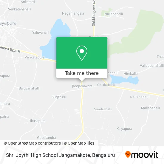 Shri Joythi High School Jangamakote map