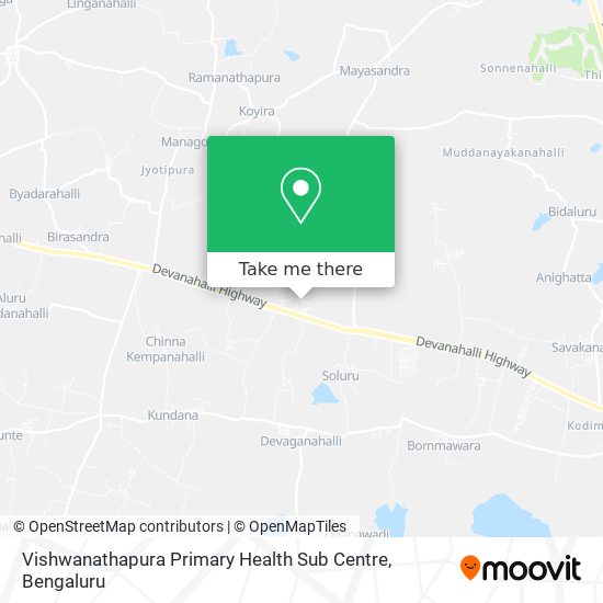 Vishwanathapura Primary Health Sub Centre map