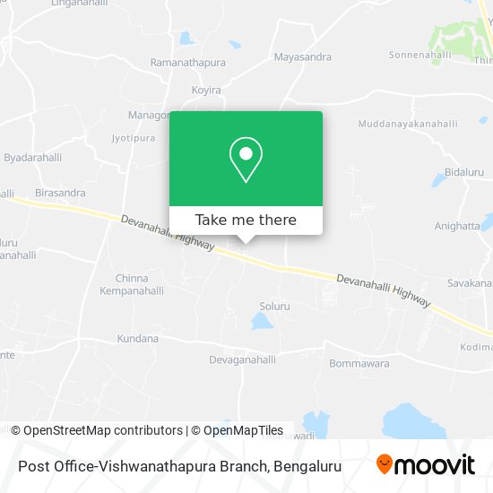 Post Office-Vishwanathapura Branch map
