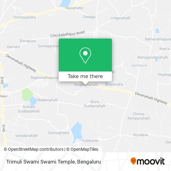 Trimuli Swami Swami Temple map