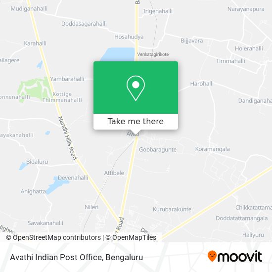 Avathi Indian Post Office map