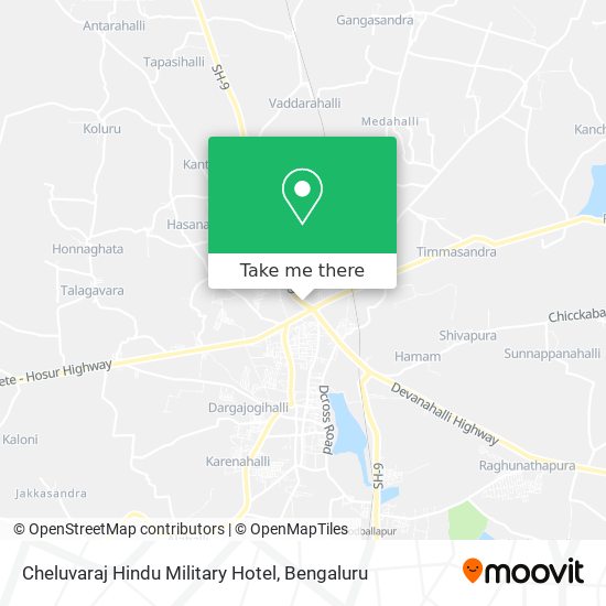 Cheluvaraj Hindu Military Hotel map