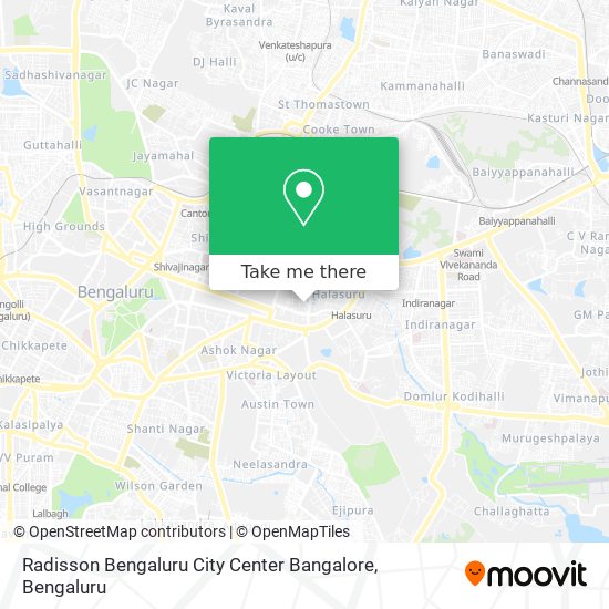 Radisson Bengaluru City Center Bangalore map