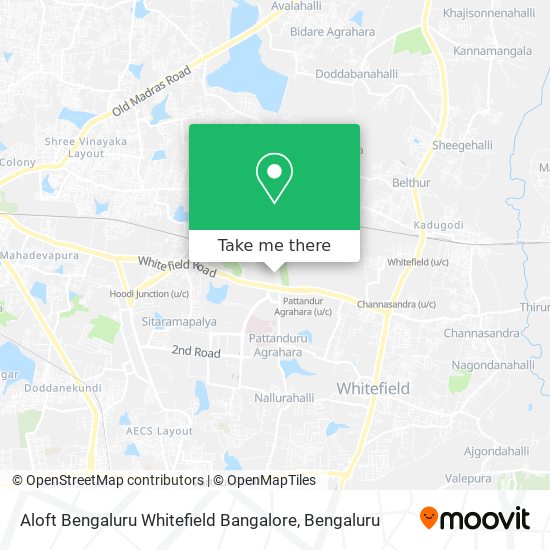 Aloft Bengaluru Whitefield Bangalore map