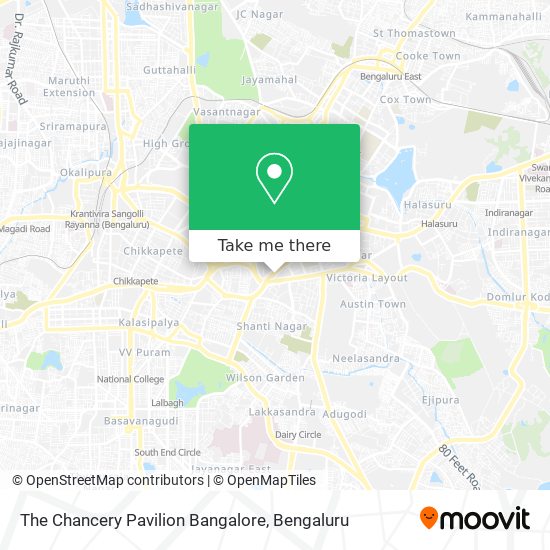 The Chancery Pavilion Bangalore map