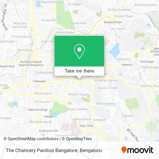 The Chancery Pavilion Bangalore map