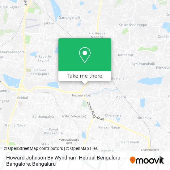 Howard Johnson By Wyndham Hebbal Bengaluru Bangalore map