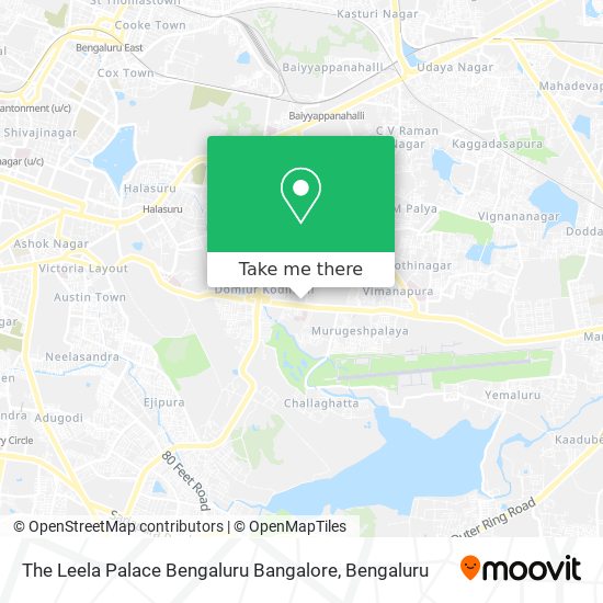 The Leela Palace Bengaluru Bangalore map