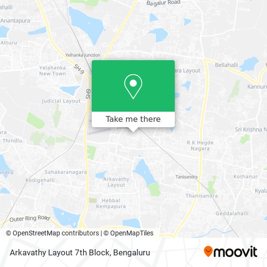 Arkavathy Layout 7th Block map